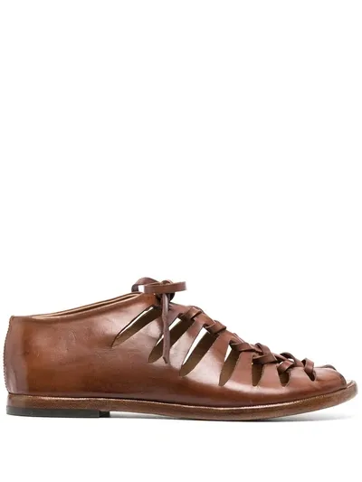 Alberto Fasciani Cut-out Detail Sandals In Brown