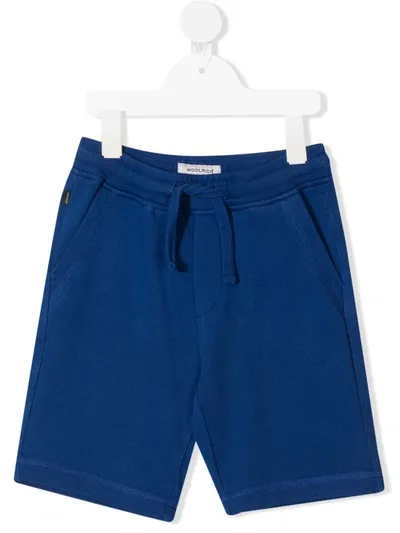 Woolrich Kids' Fleece Bermuda Shorts In Electric Blue