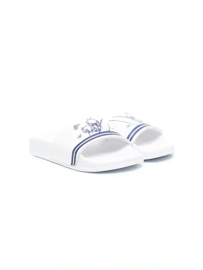 Monnalisa Kids' Tinker Bell-print Pool Slides In White