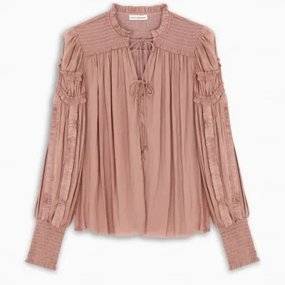 Ulla Johnson Copper Fernanda Blouse In Pink