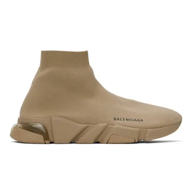 Balenciaga Speed Knit Sock Trainer Sneakers In Beige