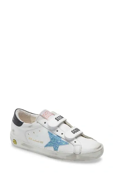 Golden Goose Kids' Old School Leather Sneakers In White