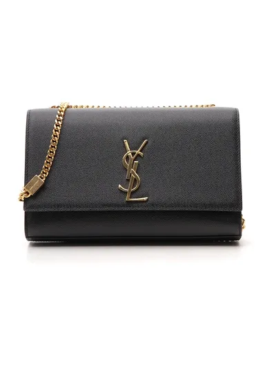 Saint Laurent Kate Medium Shoulder Bag In Black