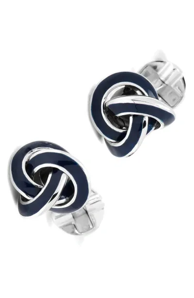 Cufflinks, Inc Love Knot Cuff Links In Navy