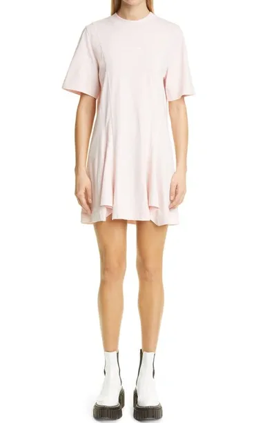 Stella Mccartney T-shirt Dress With Logo Print In Pink