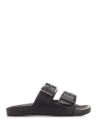 Balenciaga Mallorca Flats In Black Leather In Nero