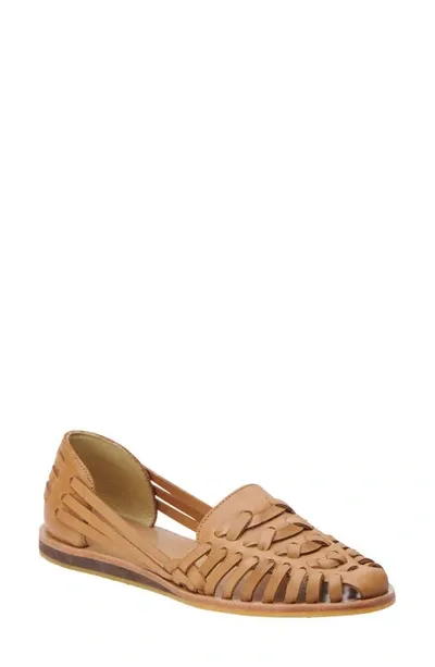 Nisolo Huarache Flat In Almond