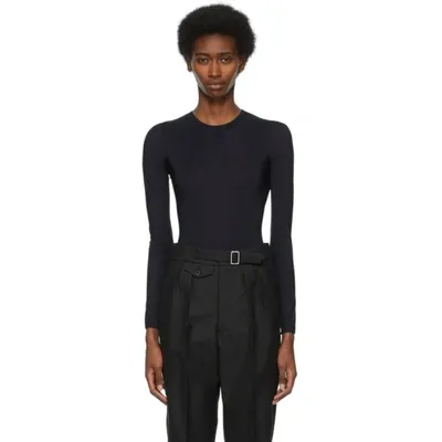 Maison Margiela Long-sleeved Stretch-jersey Bodysuit In Black