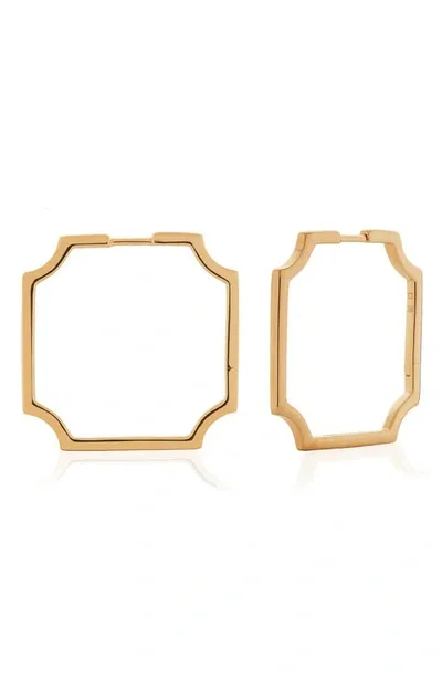 Monica Vinader Signature Skinny Hoop Earrings In Gold