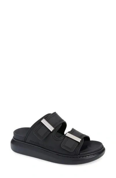 Alexander Mcqueen Oversized Slide Sandal In Black