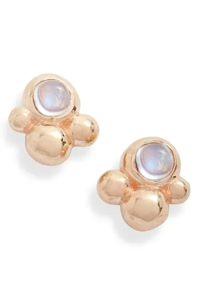 Anzie Bubbling Brook Dew Drop Stud Earrings In Moonstone