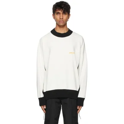 Ambush Logo-print Contrast-trim Sweatshirt In White