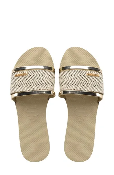 Havaianas You Trancoso Flat Sandals In Sand Grey