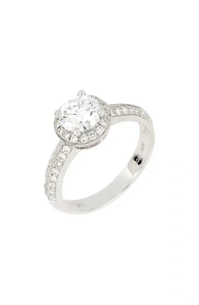 Bony Levy Beveled Pavé Diamond Engagement Ring Setting In White Gold