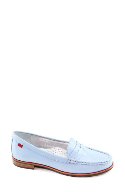 Marc Joseph New York East Village Flat In Baby Blue Soft Patent