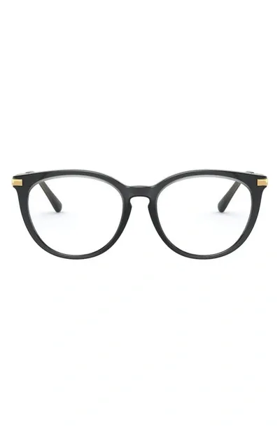 Michael Kors 51mm Square Optical Glasses In Transparent Black