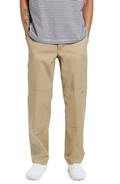 Dickies Flat Front Twill Pants In Khaki