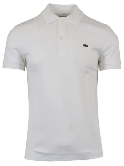 Lacoste Mens White Cotton Polo Shirt