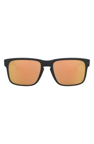 Oakley 56mm Prizm™ Square Sunglasses In Rubber Black