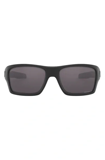 Oakley Turbine 65mm Polarized Sunglasses In Rubber Black