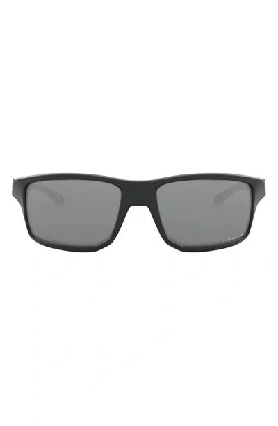 Oakley Gibston 61mm Wrap Sunglasses In Matte Black