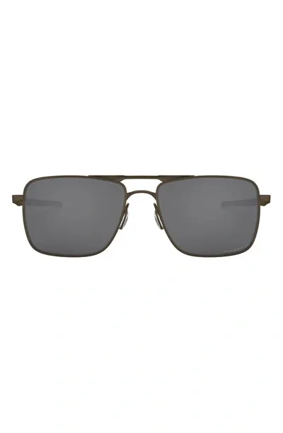 Oakley Gauge 6 57mm Prizm™ Aviator Sunglasses In Silver