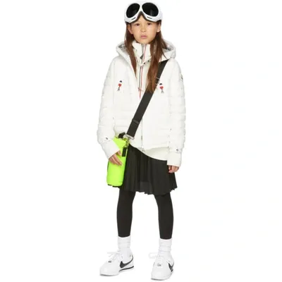 Moncler Kids White Down Sill Jacket