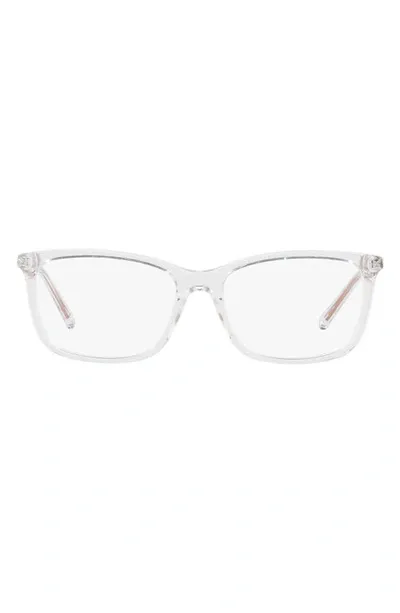 Michael Kors 54mm Rectangular Optical Glasses In Neutrals