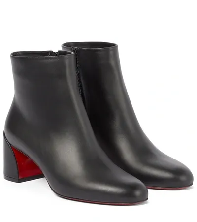 Christian Louboutin Turela 55 Leather Ankle Boots In Black