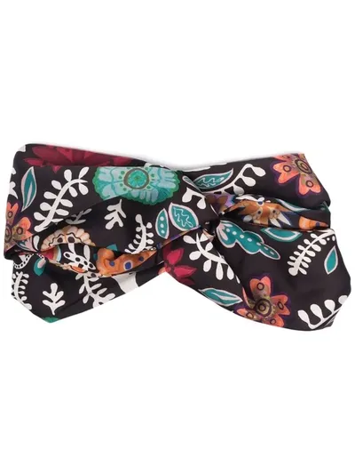 La Doublej Pinup Botanical-print Headband In Fire Flower