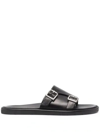 Scarosso Constantino Buckled Sandals In Black