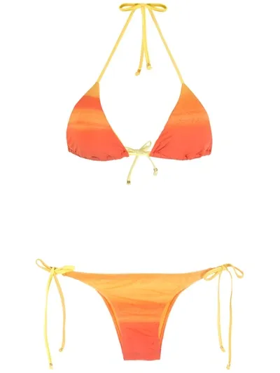 Amir Slama Ombré Bikini Set In Orange