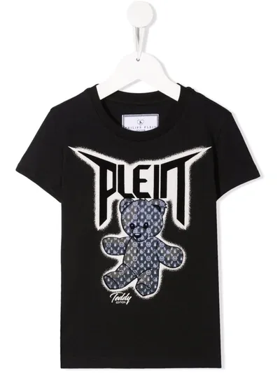 Philipp Plein Logo-print Cotton T-shirt In 黑色