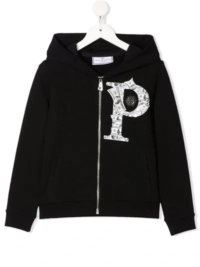 Philipp Plein Dollar Graphic-print Hoodie In 黑色