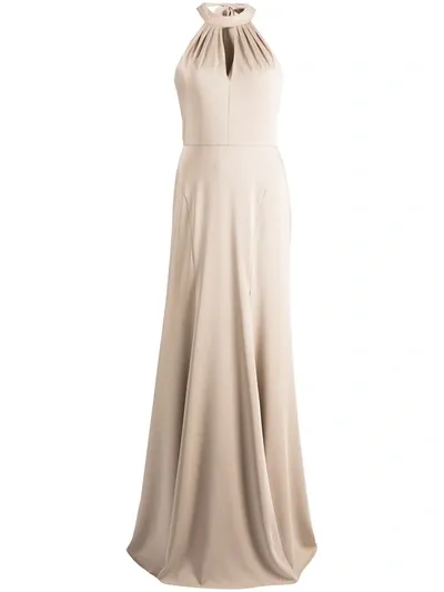 Marchesa Notte Bridesmaids Afton Halterneck Dress In White