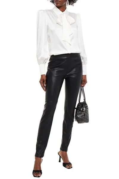 Redemption Faux Leather Slim-leg Pants In Black