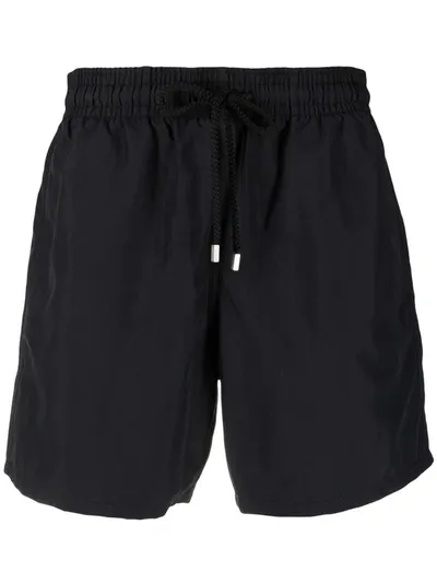 Vilebrequin Logo-patch Swimshorts In Schwarz