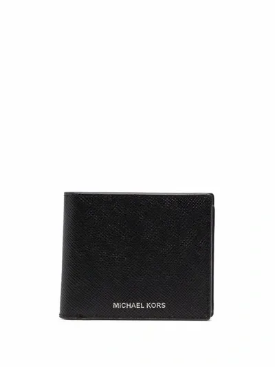 Michael Kors 'harrison' Fold Over Wallet In Black