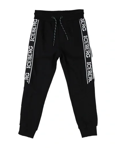 Iceberg Kids' Logo-panel Track Pants In Black