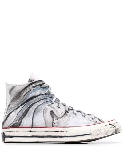 Converse Chuck 70 Marble-print Sneakers In Grey Multi