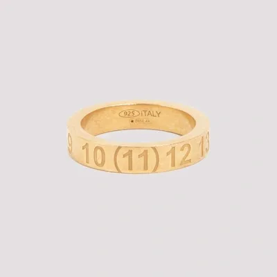 Maison Margiela Numbers Engraved Ring In Gold