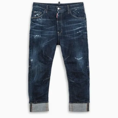 Dsquared2 17.5cm Sailor Cotton Denim Jeans In Blue