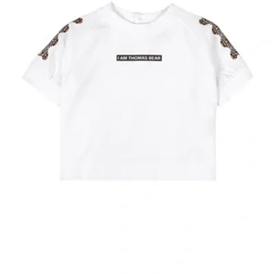 Burberry Babies' Slogan-print Short-sleeve T-shirt In White