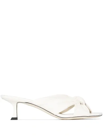 Jimmy Choo Avenue Crisscross Slide Sandals In Neutral