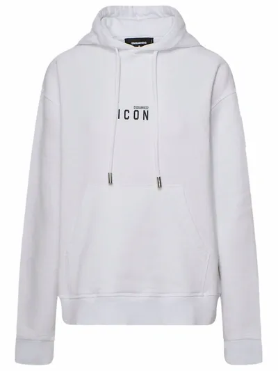 Dsquared2 Logo Embroidered Hoodie In 100