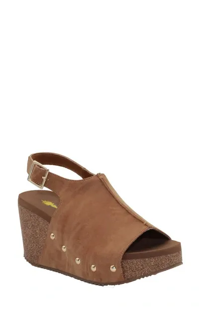 Volatile Division Platform Wedge Sandal In Multi