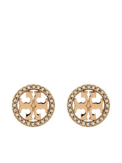 Tory Burch Miller Pavé Stud Earrings In Gold