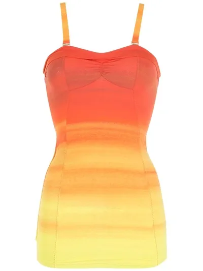 Amir Slama Ombré Swimsuit In Orange