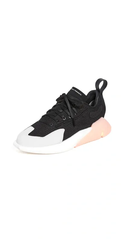 Y-3 Orisan Suede-trimmed Mesh Sneakers In Black