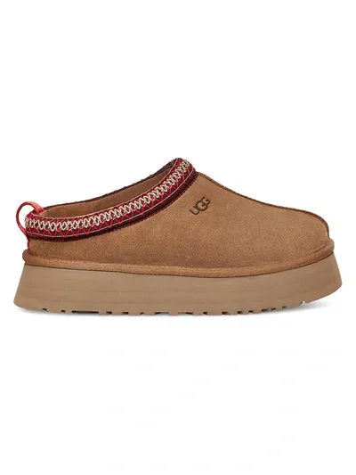 Ugg 40mm Tazz Shearling Platform Loafers In Chestnut